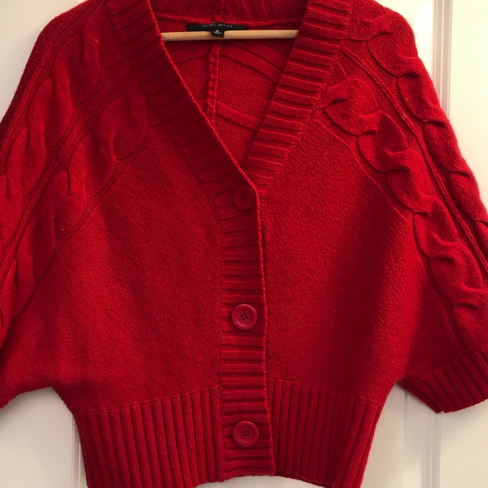 Red Boho style sweater
